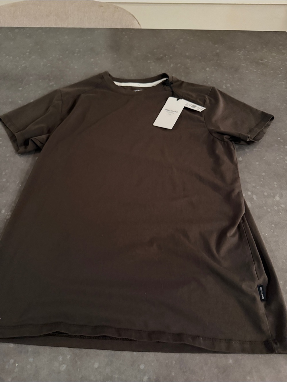 Kenneth Cole Men's Olive Crew Neck Short Sleeve Tee